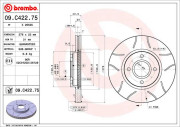 09.C422.75 Brzdový kotouč BREMBO MAX LINE BREMBO