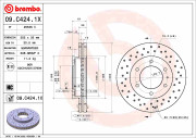 09.C424.1X Brzdový kotouč BEARING DISC LINE BREMBO