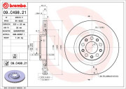 09.C498.21 Brzdový kotouč COATED DISC LINE BREMBO