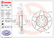 09.C547.75 Brzdový kotouč BREMBO MAX LINE BREMBO