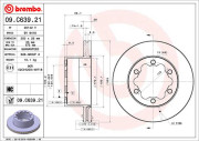 09.C639.21 Brzdový kotouč COATED DISC LINE BREMBO