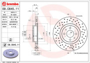 09.C645.11 Brzdový kotouč COATED DISC LINE BREMBO