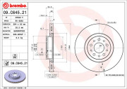 09.C645.21 Brzdový kotouč COATED DISC LINE BREMBO