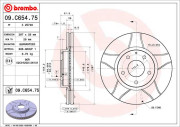 09.C654.75 Brzdový kotouč BREMBO MAX LINE BREMBO