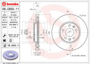 09.C655.11 Brzdový kotouč COATED DISC LINE BREMBO