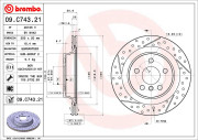 09.C743.21 Brzdový kotouč COATED DISC LINE BREMBO