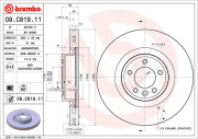 09.C819.11 Brzdový kotouč COATED DISC LINE BREMBO