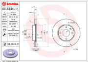 09.C824.11 Brzdový kotouč COATED DISC LINE BREMBO