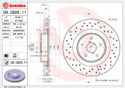 09.C828.11 Brzdový kotouč COATED DISC LINE BREMBO