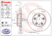 09.C881.11 Brzdový kotouč COATED DISC LINE BREMBO