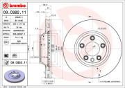 09.C882.11 Brzdový kotouč COATED DISC LINE BREMBO