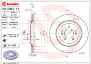 09.D085.11 Brzdový kotouč COATED DISC LINE BREMBO