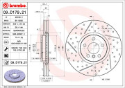 09.D179.21 Brzdový kotouč COATED DISC LINE BREMBO