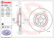 09.D251.11 Brzdový kotouč COATED DISC LINE BREMBO