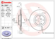 09.D307.11 Brzdový kotouč COATED DISC LINE BREMBO