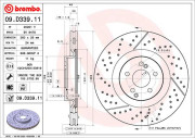 09.D339.11 Brzdový kotouč COATED DISC LINE BREMBO