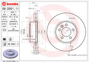 09.D351.11 Brzdový kotouč COATED DISC LINE BREMBO