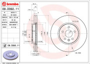 09.D392.11 Brzdový kotouč COATED DISC LINE BREMBO