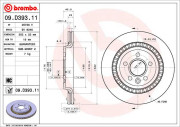 09.D393.11 Brzdový kotouč COATED DISC LINE BREMBO