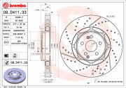 09.D411.33 Brzdový kotouč TWO-PIECE DISCS LINE BREMBO