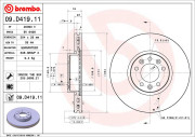 09.D419.11 Brzdový kotouč COATED DISC LINE BREMBO