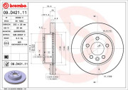 09.D421.11 Brzdový kotouč COATED DISC LINE BREMBO