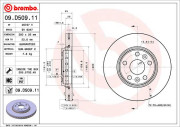 09.D509.11 Brzdový kotouč COATED DISC LINE BREMBO