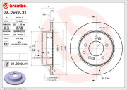 09.D569.21 Brzdový kotouč COATED DISC LINE BREMBO