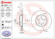 09.D571.11 Brzdový kotouč COATED DISC LINE BREMBO