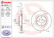 09.D573.11 Brzdový kotouč COATED DISC LINE BREMBO