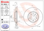 09.D608.11 Brzdový kotouč COATED DISC LINE BREMBO