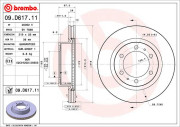 09.D617.11 Brzdový kotouč COATED DISC LINE BREMBO