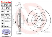 09.D625.11 Brzdový kotouč COATED DISC LINE BREMBO