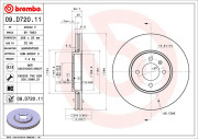 09.D720.11 Brzdový kotouč COATED DISC LINE BREMBO