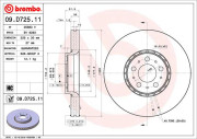 09.D725.11 Brzdový kotouč COATED DISC LINE BREMBO