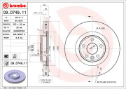 09.D749.11 Brzdový kotouč COATED DISC LINE BREMBO