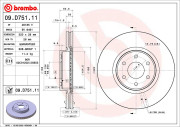 09.D751.11 Brzdový kotouč COATED DISC LINE BREMBO