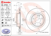 09.D764.11 Brzdový kotouč COATED DISC LINE BREMBO