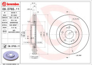 09.D765.11 Brzdový kotouč COATED DISC LINE BREMBO