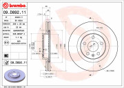 09.D892.11 Brzdový kotouč COATED DISC LINE BREMBO