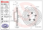 09.D930.11 Brzdový kotouč COATED DISC LINE BREMBO