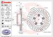 09.D931.11 Brzdový kotouč COATED DISC LINE BREMBO