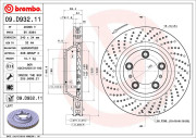 09.D932.11 Brzdový kotouč COATED DISC LINE BREMBO