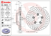 09.D933.11 Brzdový kotouč COATED DISC LINE BREMBO