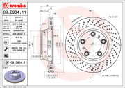 09.D934.11 Brzdový kotouč COATED DISC LINE BREMBO