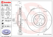 09.D936.11 Brzdový kotouč COATED DISC LINE BREMBO