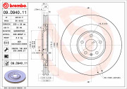 09.D940.11 Brzdový kotouč COATED DISC LINE BREMBO