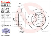 09.D942.11 Brzdový kotouč COATED DISC LINE BREMBO