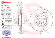 09.D974.11 Brzdový kotouč COATED DISC LINE BREMBO