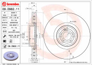 09.D982.11 Brzdový kotouč COATED DISC LINE BREMBO